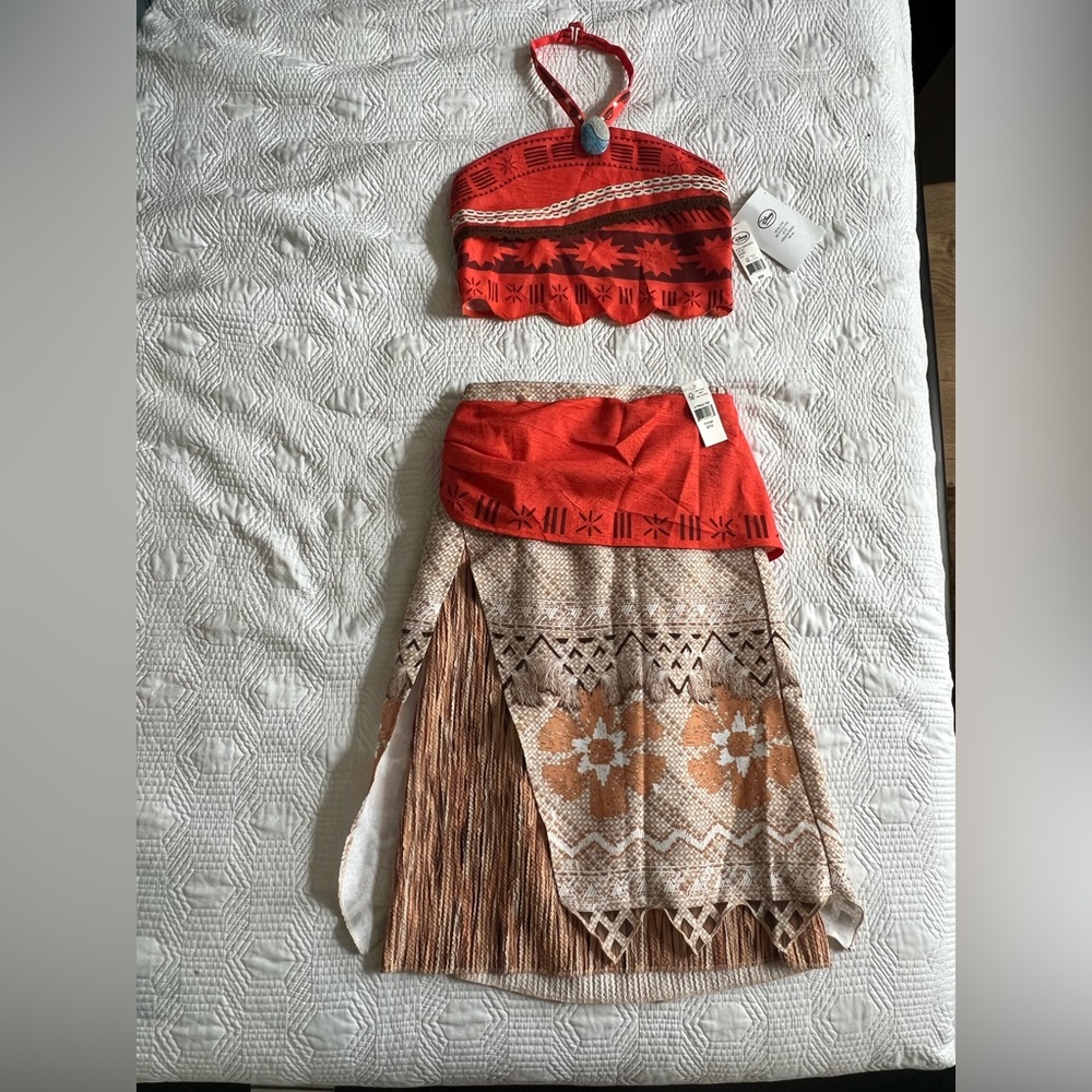 Disney Moana Girls' Costume Medium 9-10 Halloween 2023 New with Tags Dress Up